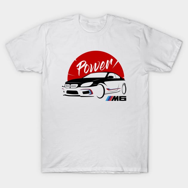 BMW M6 T-Shirt by NaveCreativa